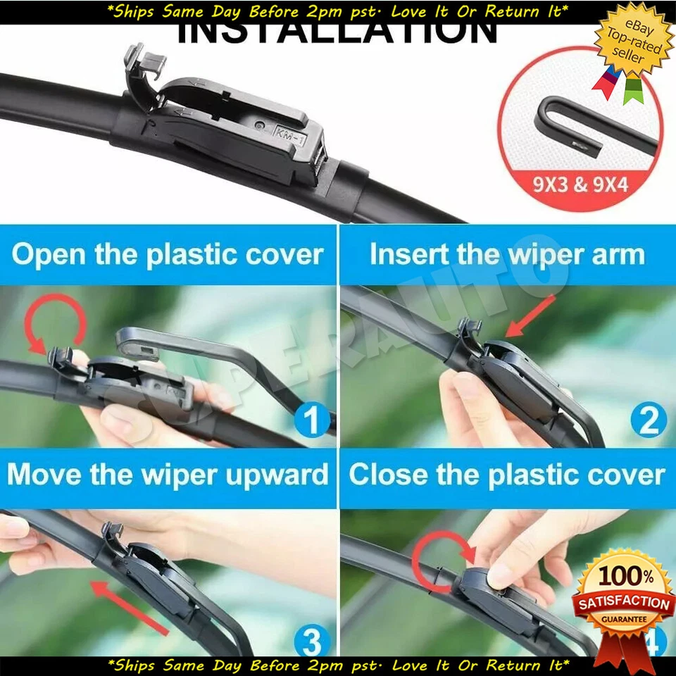 Se adapta a Toyota Tacoma J-HOOK 2016-2023 limpiaparabrisas híbrido silicona Foto 3 de 3