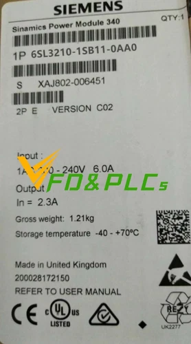 1PCS New Siemens 6SL3 210-1SB11-0AA0 6SL3210-1SB11-0AA0 In Box VIA Fedex Or DHL