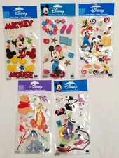LOT OF 5 DIFFERENT JOLEE'S BOUTIQUE DISNEY EK SUCCESS STICKER COLLAGE SETS