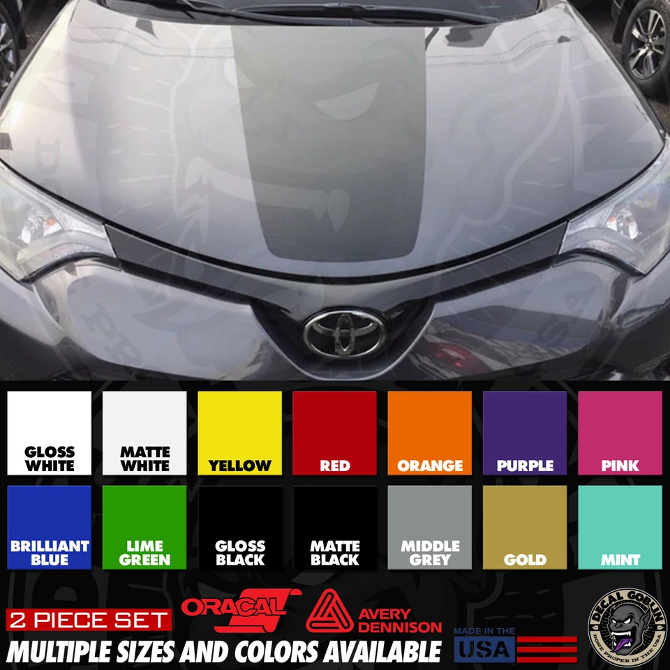 Pegatinas de vinilo calcomanías gráficos para Toyota se adapta a Rav4 2013-2019 kit de apagón del capó Foto 3 de 4