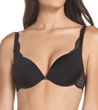 Dita Von Teese Paramount Lace Underwire Lingerie Plunge Bra 32DD Black