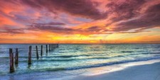Ceramic Backsplash Tile Mural Beach Scene Seaside Ocean - A Ft. Myers Sunset