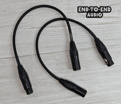 Shorty XLR Microphone Cable | Mogami W2893 Cable Neutrik Gold XLR Braided Sleeve