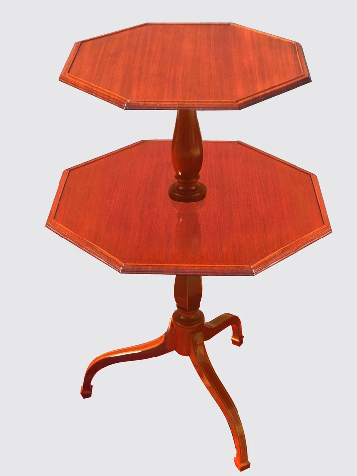 ФЕДЕРАЛЬНЫЙ СТИЛЬ ИНКРУСТАЦИЯ КРАСНОЕ ДЕРЕВО ДВА ЯРУСА ВОСЬМИУГОЛЬНЫЙ СЕРВИРОВОЧНЫЙ СТОЛ - NATHAN MARGOLIS - Изображение 2 из 4