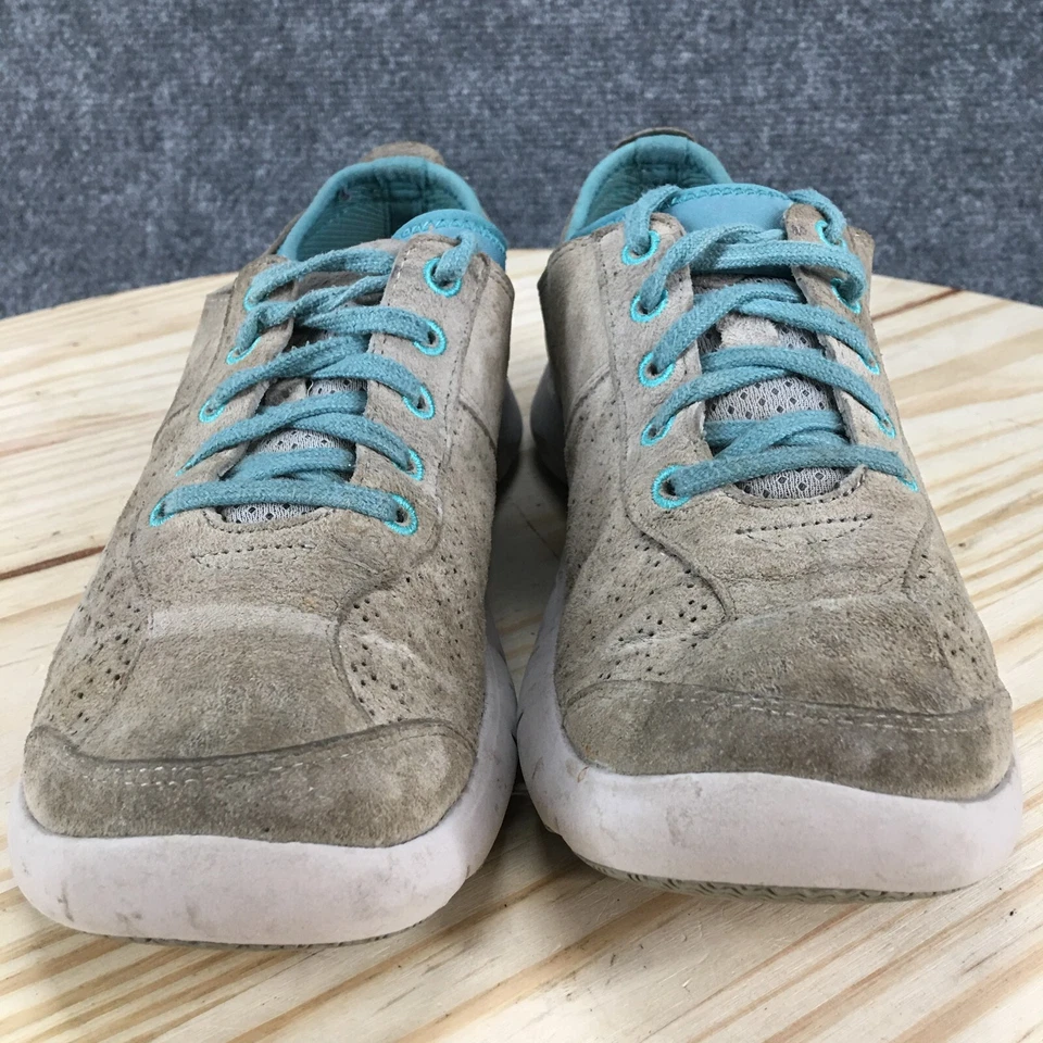 Dansko Zapatos Mujer 37 Elise Tenis Gris Gamuza Perforado Parte Superior Baja Con Cordones Foto 4 de 4