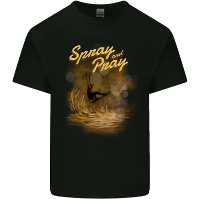 Kitesurfing Spray And Pray Kinder Maglietta