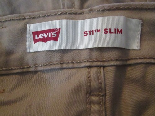 Levis 511 Slim Fit Jeans Youth Size 12 reg 26x26 Tan Brown Khaki - Picture 6 of 8
