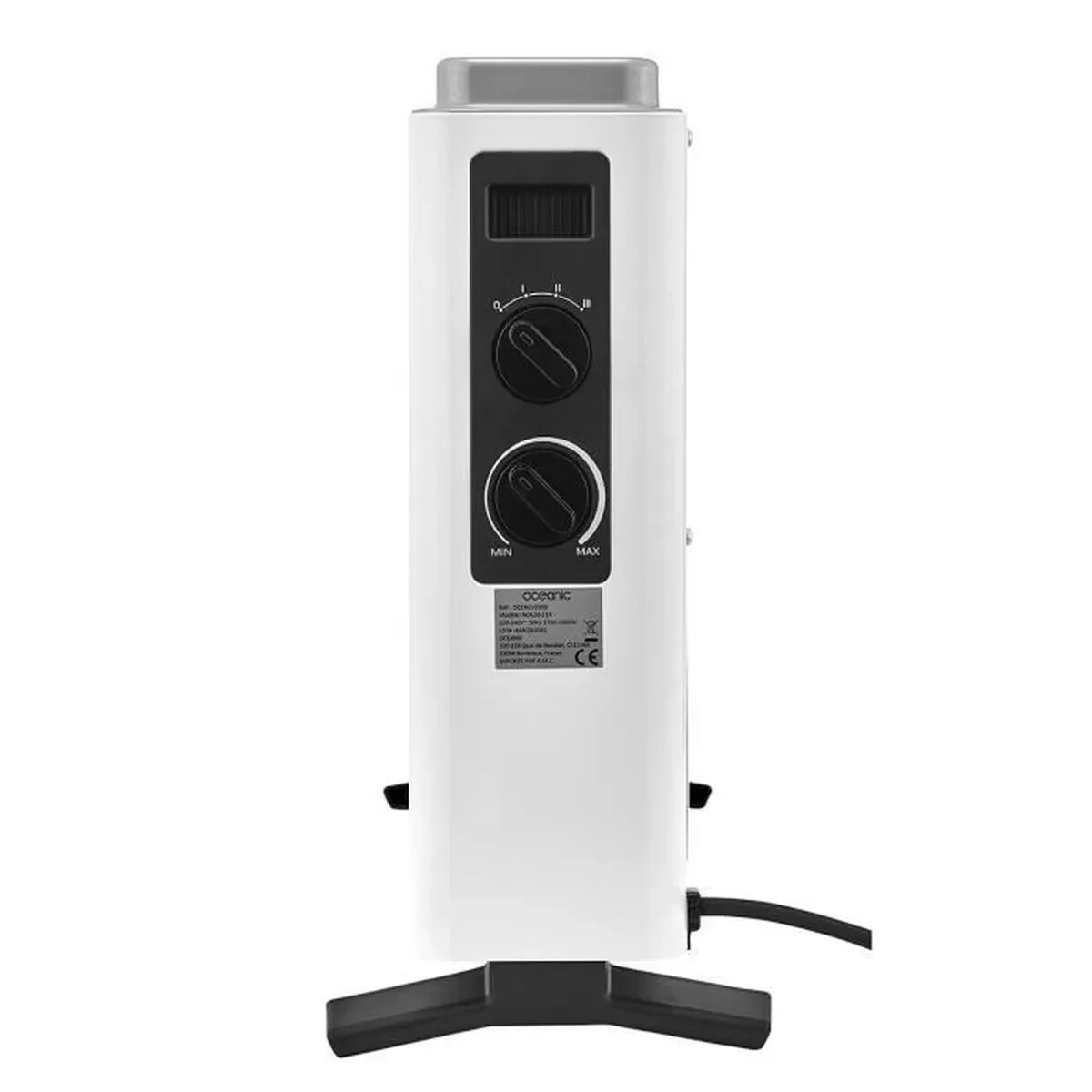 Chauffage électrique mobile Oceanic 2000W d'appoint blanc de chambre - 4