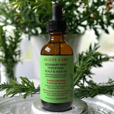 OLIVIA CARE VEGAN ROSEMARY MINT FORTIFYING SCALP HAIR OIL W/BIOTIN GROWTH  OIL | eBay