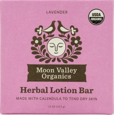 MOON VALLEY ORGANIS Herbal Lotion Bar (in tin) Lavender -  1.9 oz