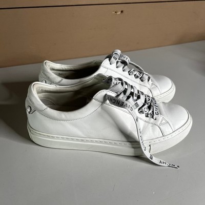 Givenchy Urban Street White Leather Logo Lace Sneakers 37 DN 0220 Low Top
