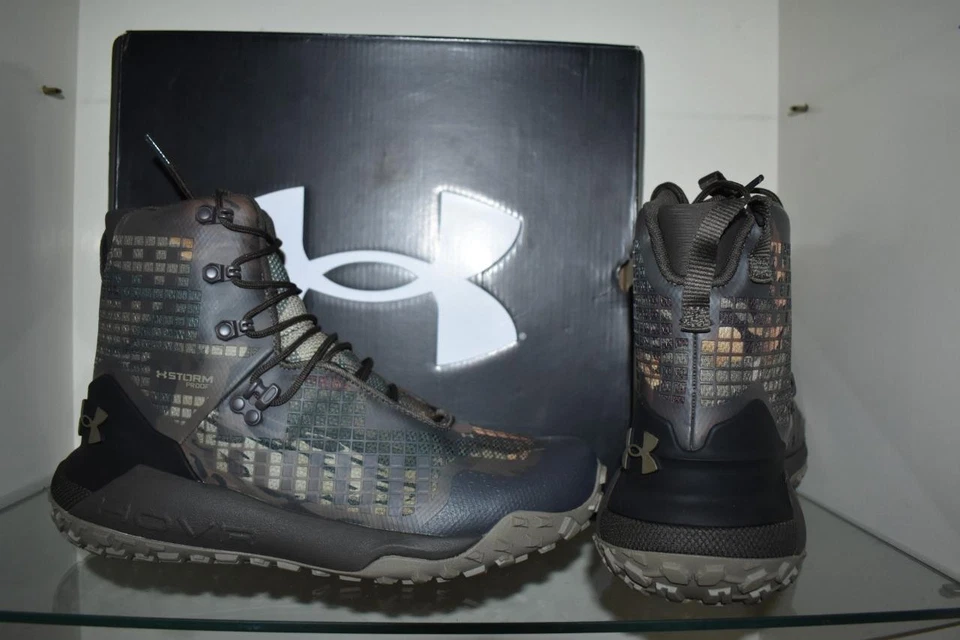 Under Armour HOVR Dawn 2.0 Waterproof Men's Hunting Boots UA Forest Camo Size 10 - Image 3 of 3