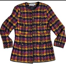 Vintage Wool Jacket Button Down Size 6 80s Ca...