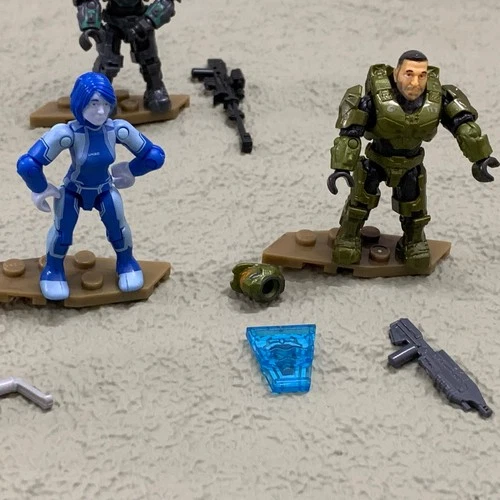 5x Halo Mega Construx Silver Team Fleetcom Warthog Master Chief Spartan Figuren - Bild 5 von 5