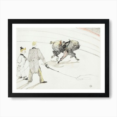 At The Circus Acrobats (1899), Henr Framed Wall Art Poster Canvas Print Picture
