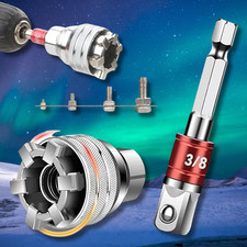 10-19mm Universal Socket Tool Adjustable Multifunction Wrench Sleeve Adapter Kit