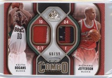 2009 SP Game Used Combo Materials 60/99 Keith Bogans Richard Jefferson Patch 0c3