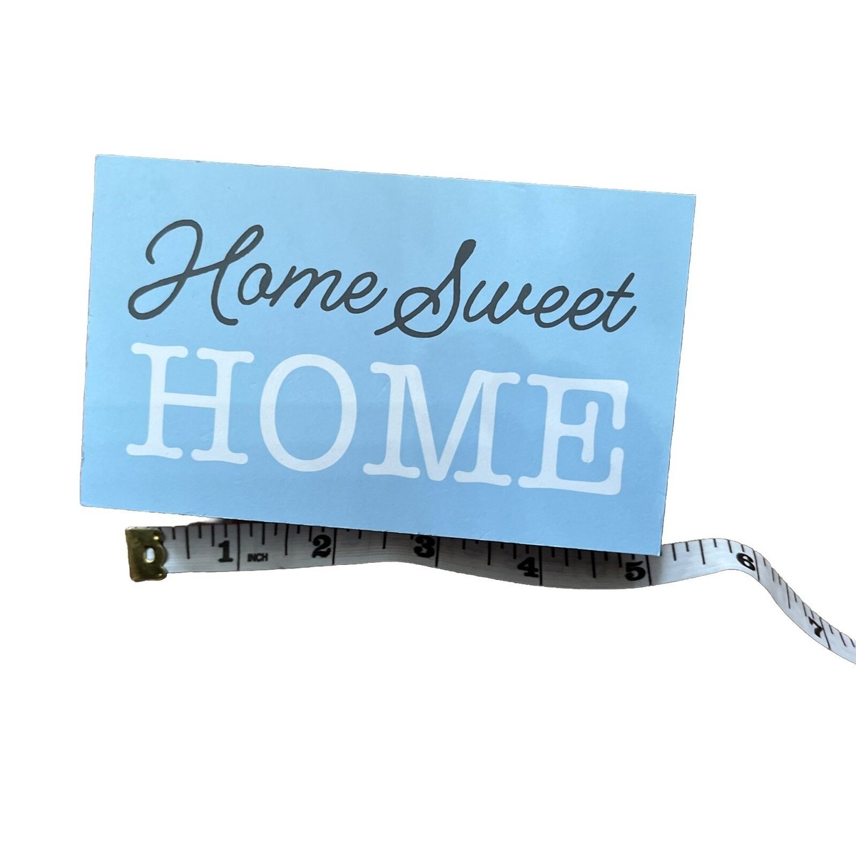 Home Sweet Home Sign Blue Home MDF Tier Tray Shelf Tabletop Decor View 2