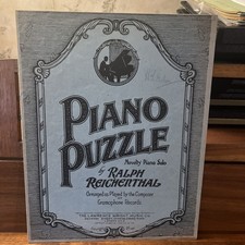 Novelty Piano Solo PIANO PUZZLE Ralph Rainger Reichenthal 1923 Rag Jazz Novelty Piano Solo PIANO PUZZLE Ralph Rainger Reichenthal 1923 Rag Jazz