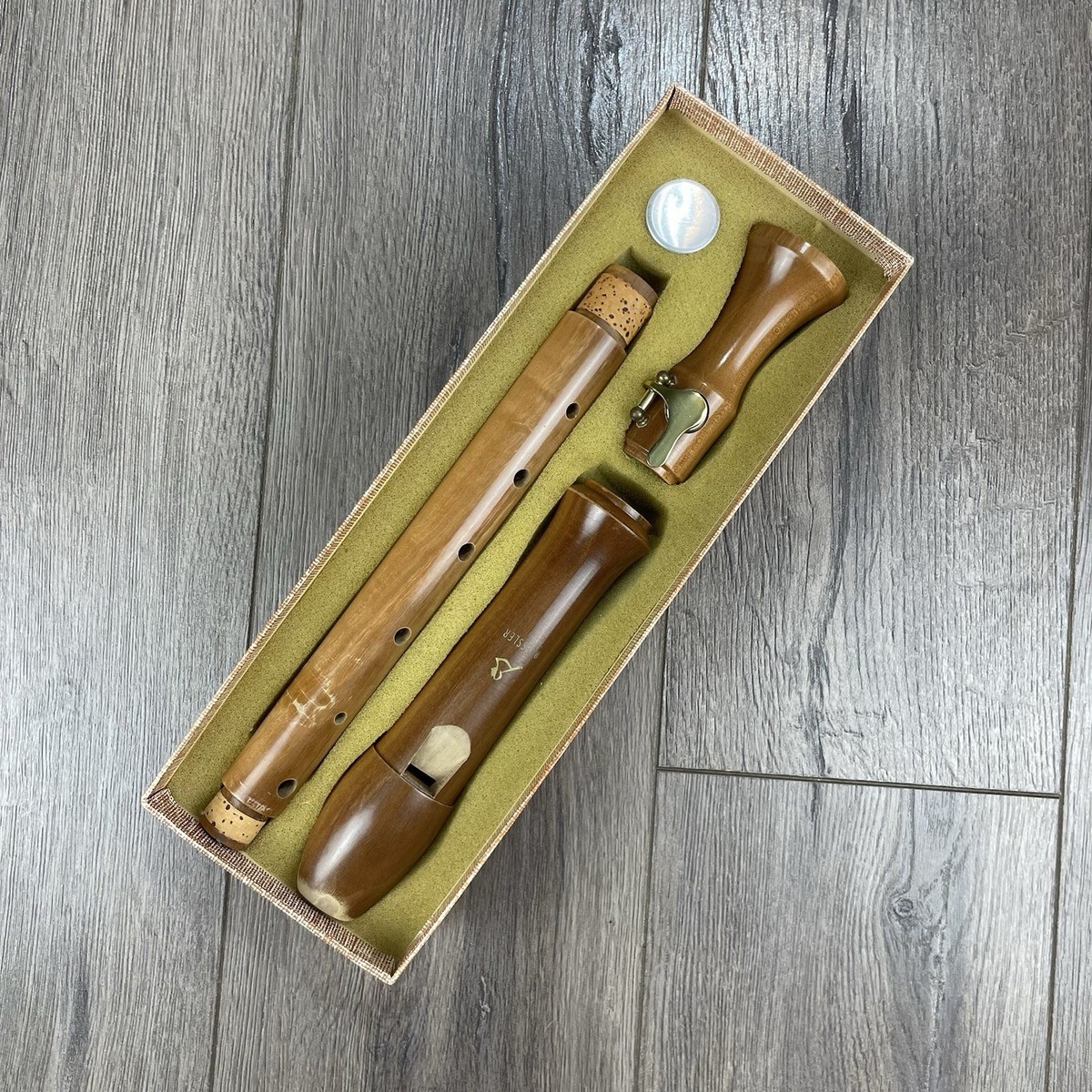 Roessler Sopran Tenor Recorder Wooden Natural Finish w/ Key Wood