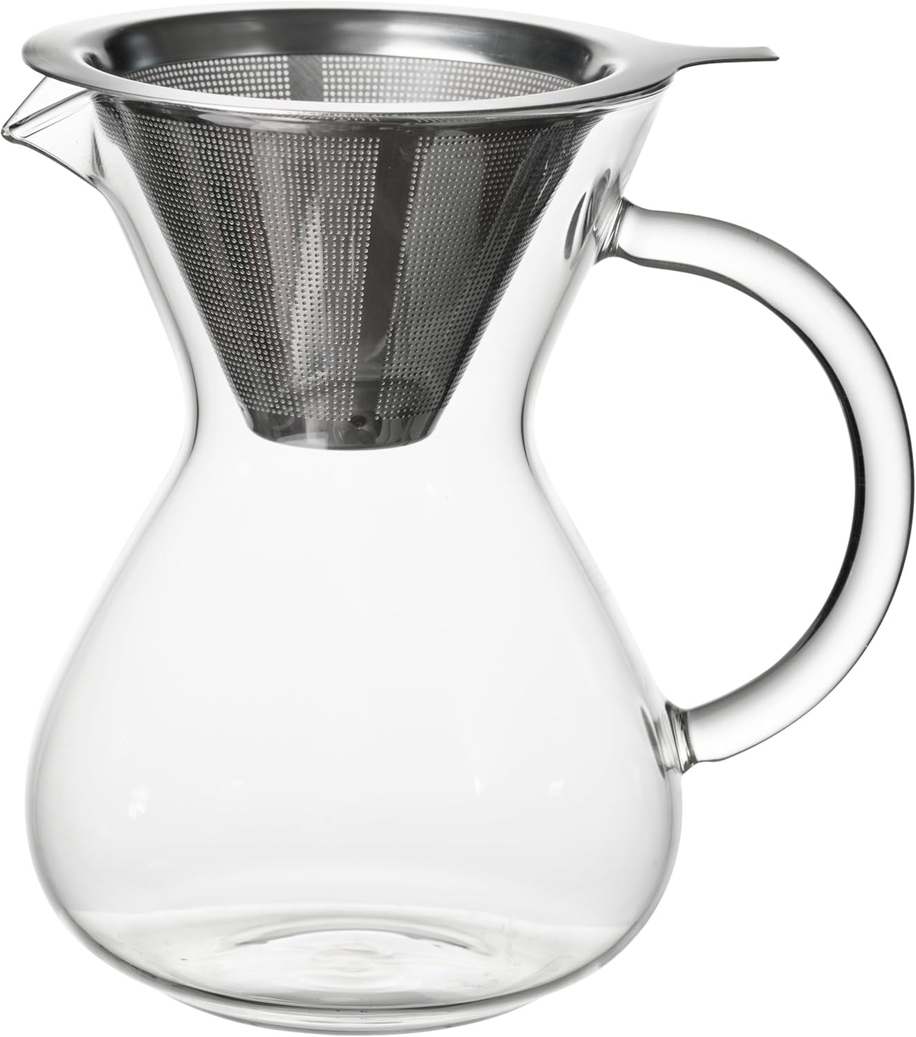 2 Cup 16oz Borosilicate Glass Carafe With Stainless Steel