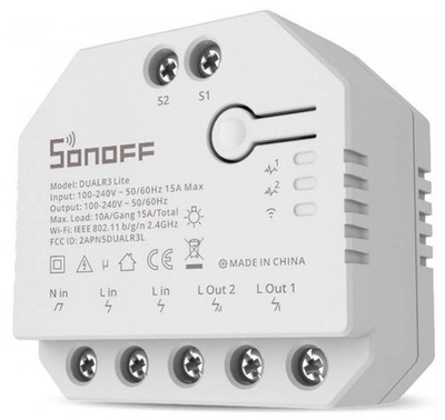 Sonoff Dual R3 Lite Dual Relay Smart Switch, 2-Kanal Schaltaktor, WiFi
