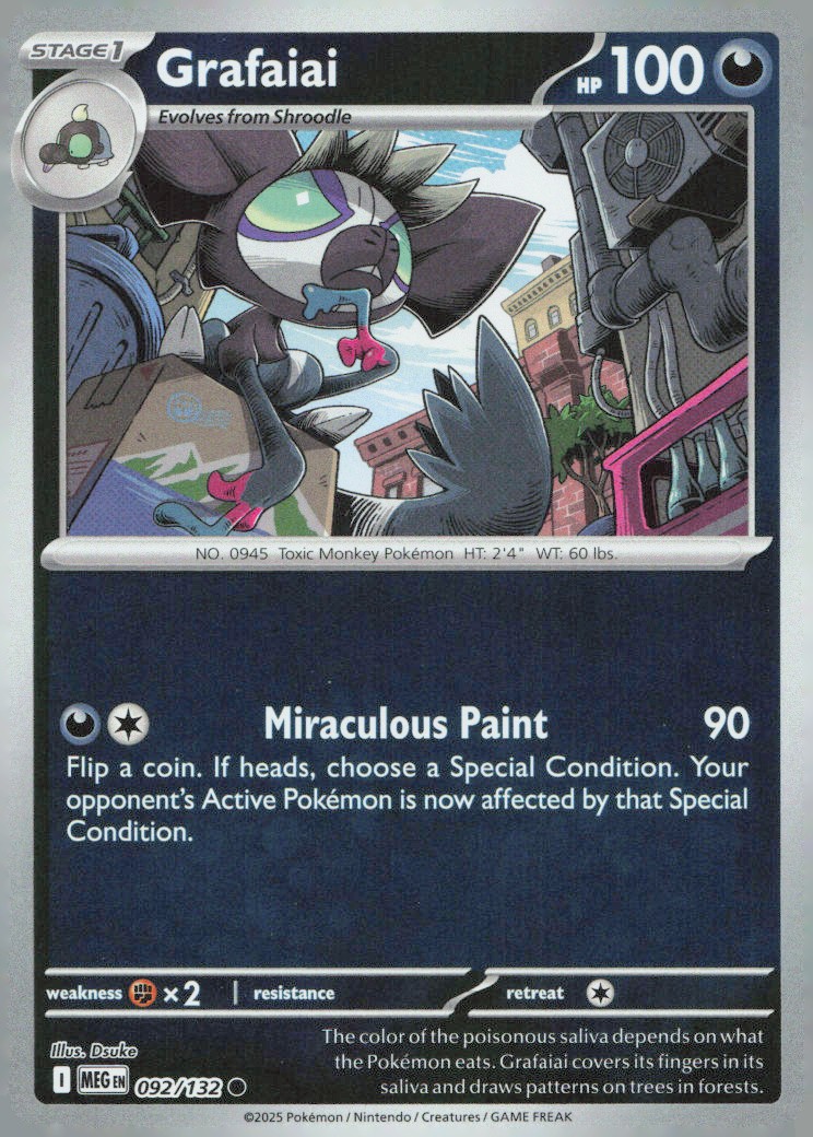 Grafaiai Common ME01: Mega Evolution 092/132 NM