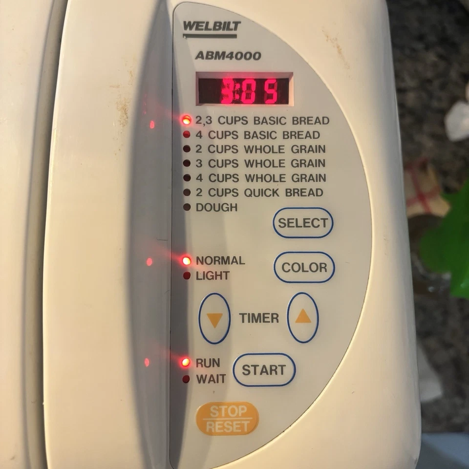 Máquina de Pan Welbilt ABM4000 Probada Funciona De Colección Años 90 2-3 LB Pan Blanco Foto 2 de 4
