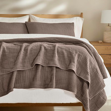 EVERGRACEHOME Cotton Coverlet Set King Size 3 Pieces, Lightweight Soft Ribbed Ma