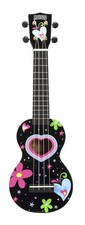 Mahalo MA1-HEBK Art Soprano Ukulele. Heart Graphic