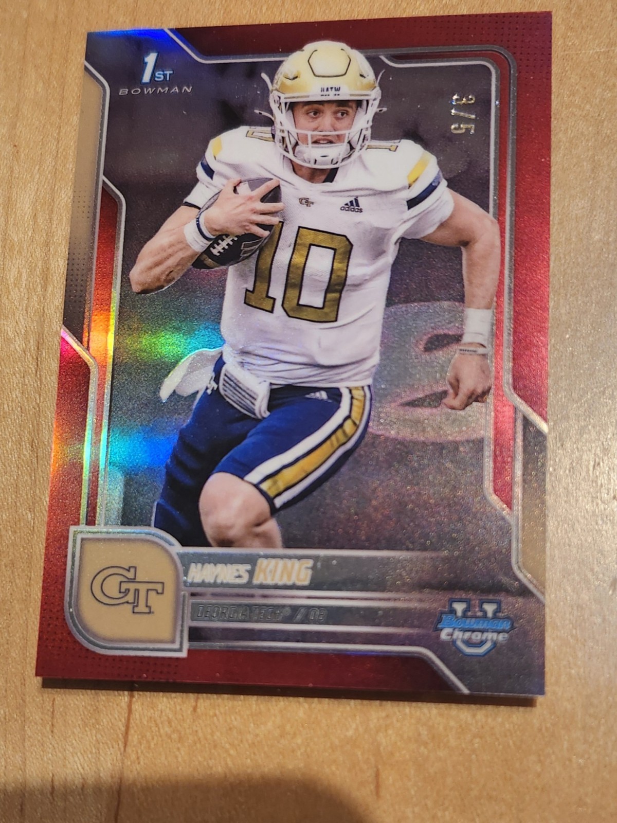 2025 BOWMAN chrome 1st Haynes King Red Refractor 3/5