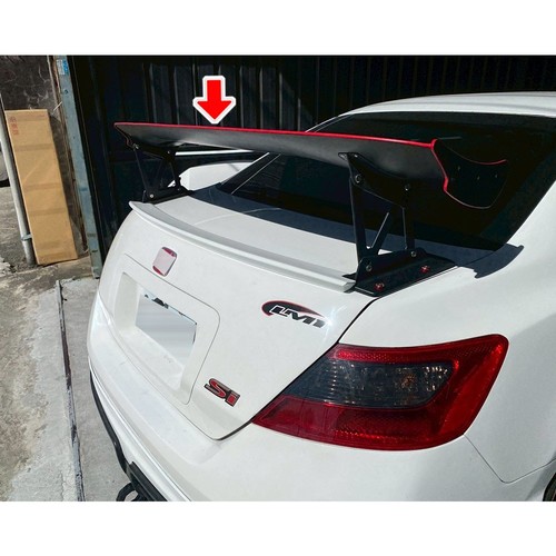 Matte Black FIT FOR Honda Civic 8th 2DR Coupe JS Rear Trunk Spoiler Wing 2011 - Picture 2 of 8