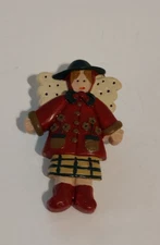 Multicolor Dressed Angel Green Hat Button Cover