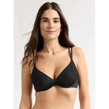 Joyspun Women's Scoop Spacer Bra, Black Size 38C