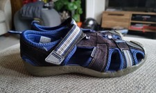 Pediped Sahara Blue/Black Flex Sandals Closed-toe Shoes Holiday Child Size 12.5