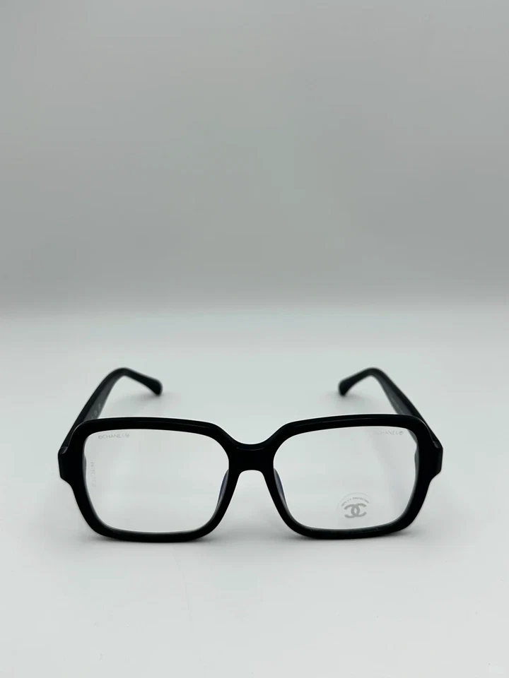 Chanel Unisex Classic Clear Sunglasses Black Rectangular Frame 5408/ 56-17-140 - Image 2 of 4