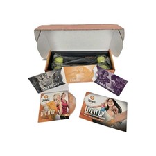 Zumba Gold Live It Up nuovo scatola aperta 3 DVD danza fitness + bastoncini tonificanti 1 libbra