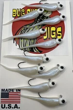 10 Pack 1/16 Oz  Custom Made Crappie Jigs (Pearl White)