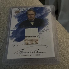 RARE! 2023 Pieces of the Past Thomas Edison Authentic Relic #POTP-18