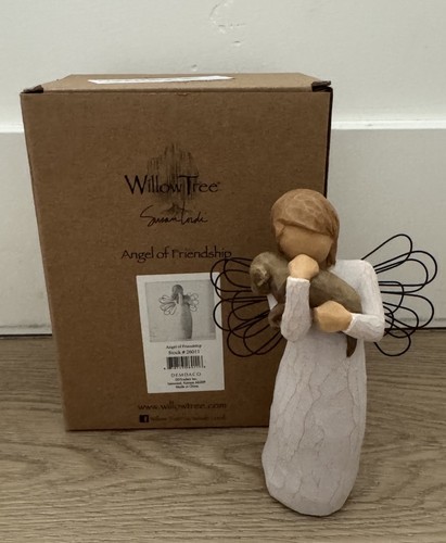 DEMDACO Willow Tree Angel of Friendship Figurine Hand Painted Angel with Dog NIB