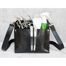 Barber Scissors Bag Hairstylist Waist Bag 7-Slot Scissor Holder Bag PU TNJQ
