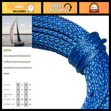 Premium Amsteel Blue Rope 1/8" Dyneema Fiber, 2300lb Strength, Low Stretch, Mult