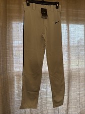 NWT Boys NIKE DRI-FIT Vapor Select Baseball/Softball Pants Gray/Black Sz. Large