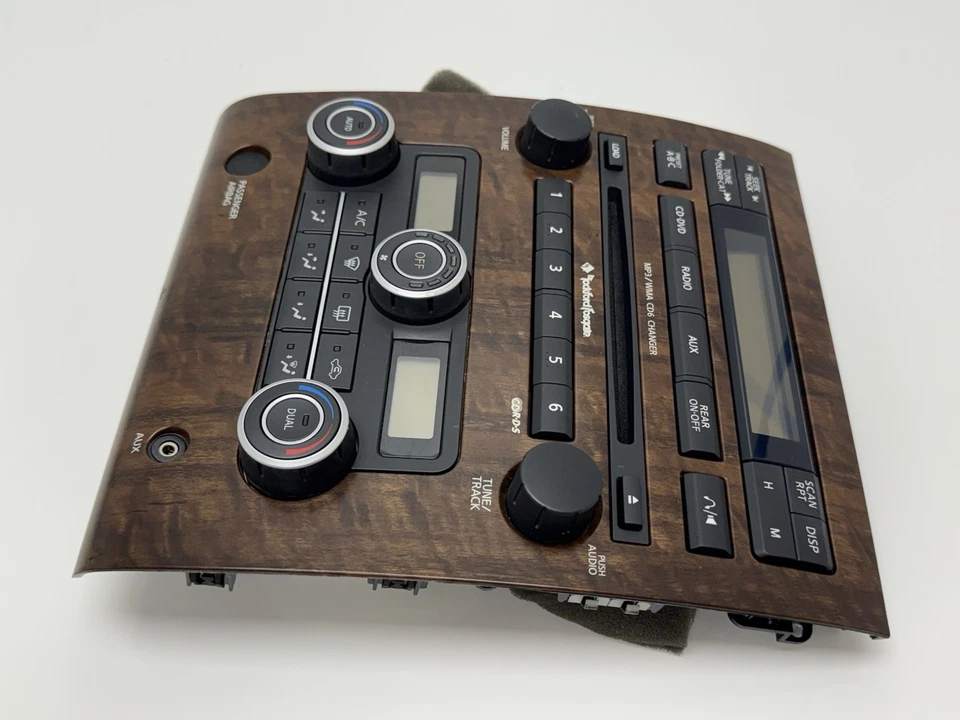 08-12 Nissan Titan Radio AUX CD RDS DVD Player Climate Control Bezel 27500-ZR21B - Image 4 of 4