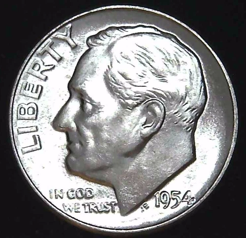 1954-P 10C Roosevelt Dime BU 90% Silver 26ocw0117-1