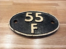 Cast Iron Steam Loco Shed Plate Bradford Manningham 55 F.