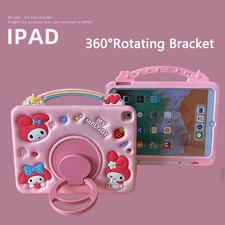 My Melody Silicone Pen Slot 360°Rotating Bracket TabletCase For Apple iPad mini6
