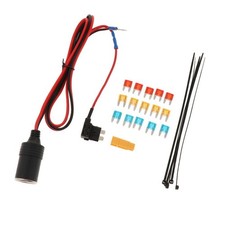 1M Car Lighter Female Socket Cable Wire Fuse Tap Holder S Size