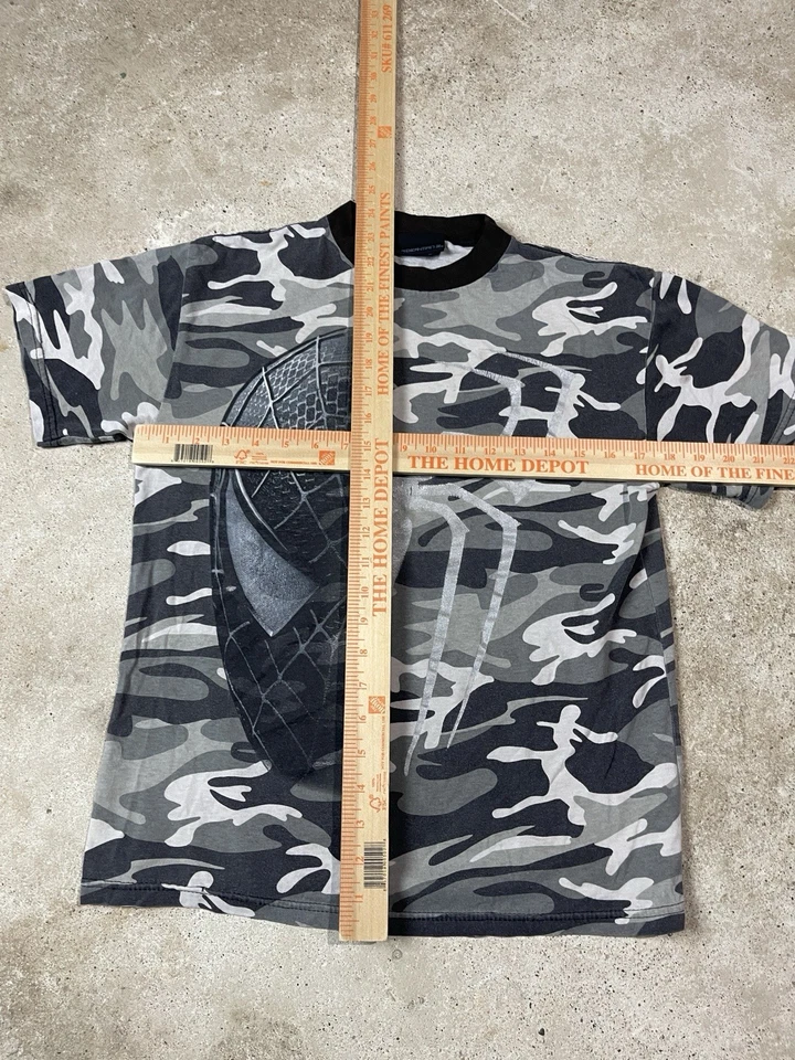 Camiseta camuflada Spider-Man 3 Marvel Movie 2007 jóvenes niños talla grande (12/14) Foto 3 de 3