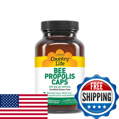 Country Life Pure Bee Propolis Caps 500mg 100 Vegetarian Capsules